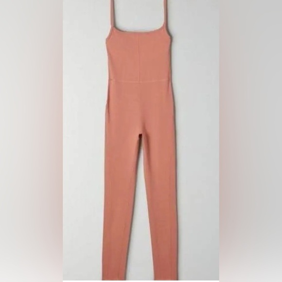 Wilfred Free Divinity Warm Sienna Red Jumpsuit Women’s Size Small Athletic Yoga - Picture 2 of 8
